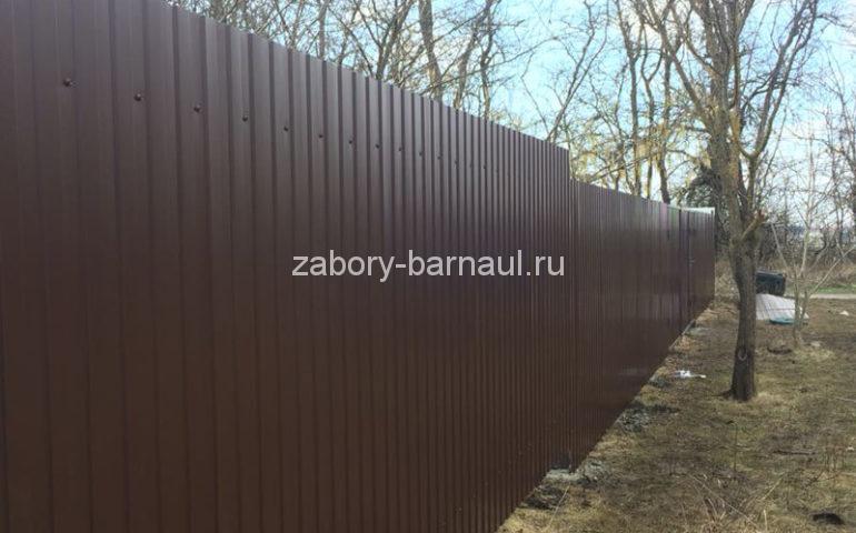 забор из профлиста в Барнауле